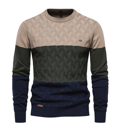 Men's Fashion Slim Round Neck Men's All-matching Sweater