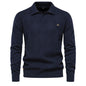 Men's Fashion Slim Lapel Knitted Sweater