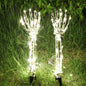 Halloween Decorative Skeleton Hand Halloween Garden Decoration Props LED Light-emitting Ghost Hand Skull Hand Plug Light