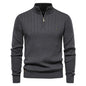 Men's Fashion Casual Stand Collar Half Zip Knitwear Sweater