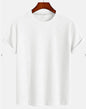 Men's Fashion Solid Color Loose Round Neck T-shirt