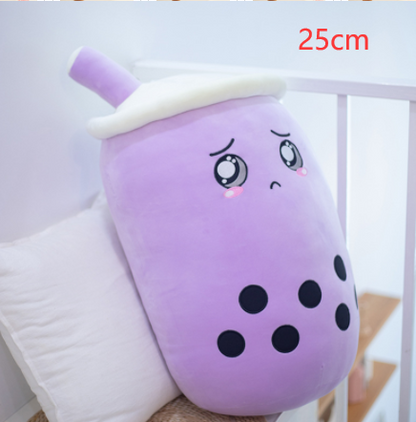 Cute Fruit Drink Plush Stuffed Soft Strawberry Milk Tea Plush Boba Tea Cup Toy Bubble Tea Pillow Cushion Kids Gift