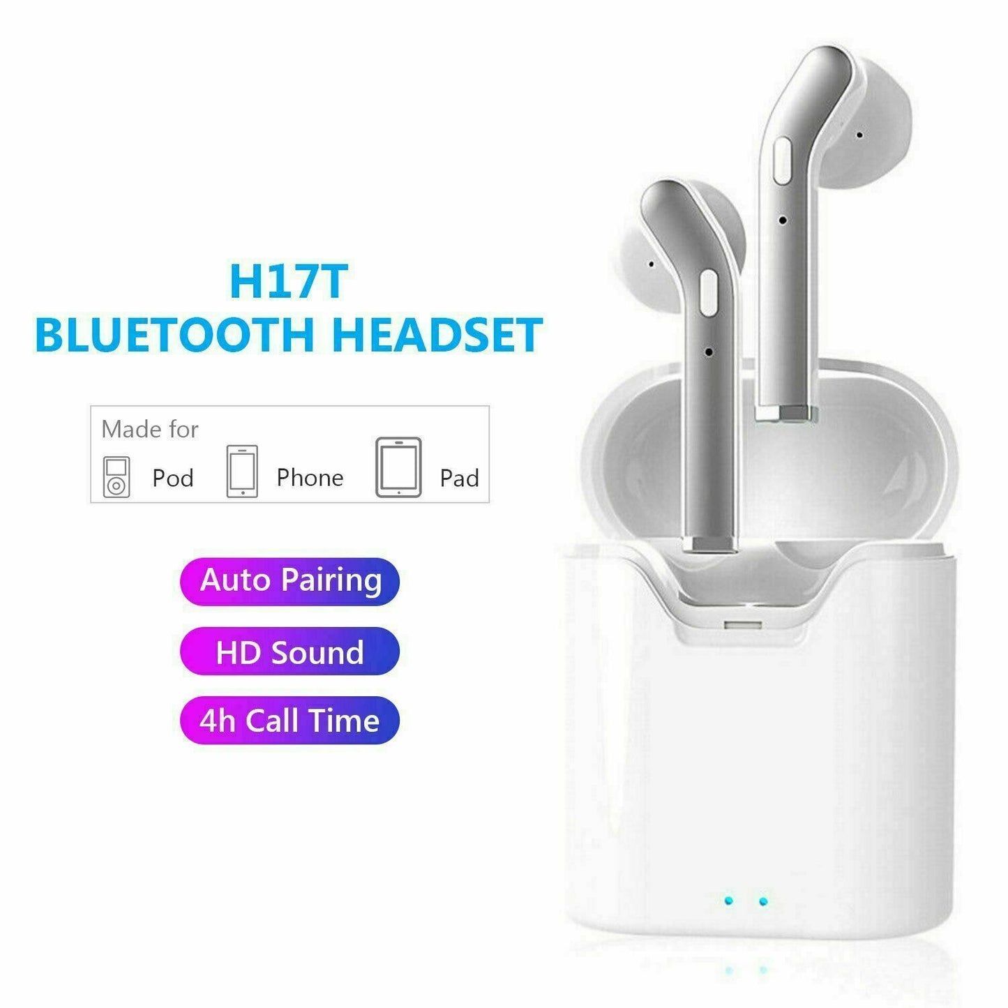 Bluetooth 5.0 Earbuds Headphones Wireless Noise Cancelling In-Ear Waterproof