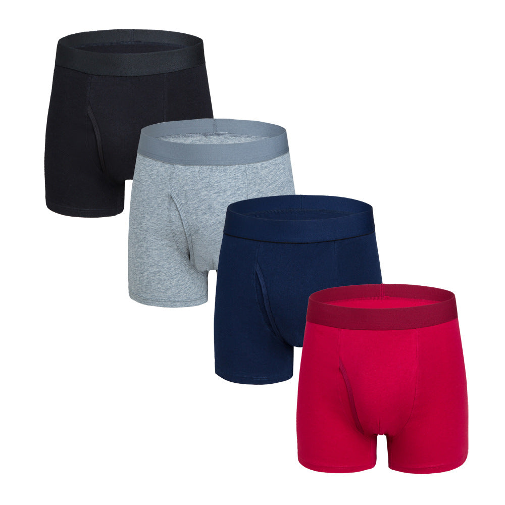 Large Size Men's Boxer Briefs Solid Color