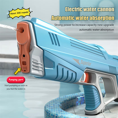 Summer Full Automatic Electric Water Gun Toy Induction Water Absorbing High-Tech Burst Water Gun Beach Outdoor Water Fight Toys