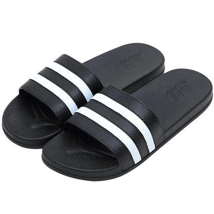 Striped Bath Plastic Stall Household Shoes Men's Bathroom Sandals And Slippers