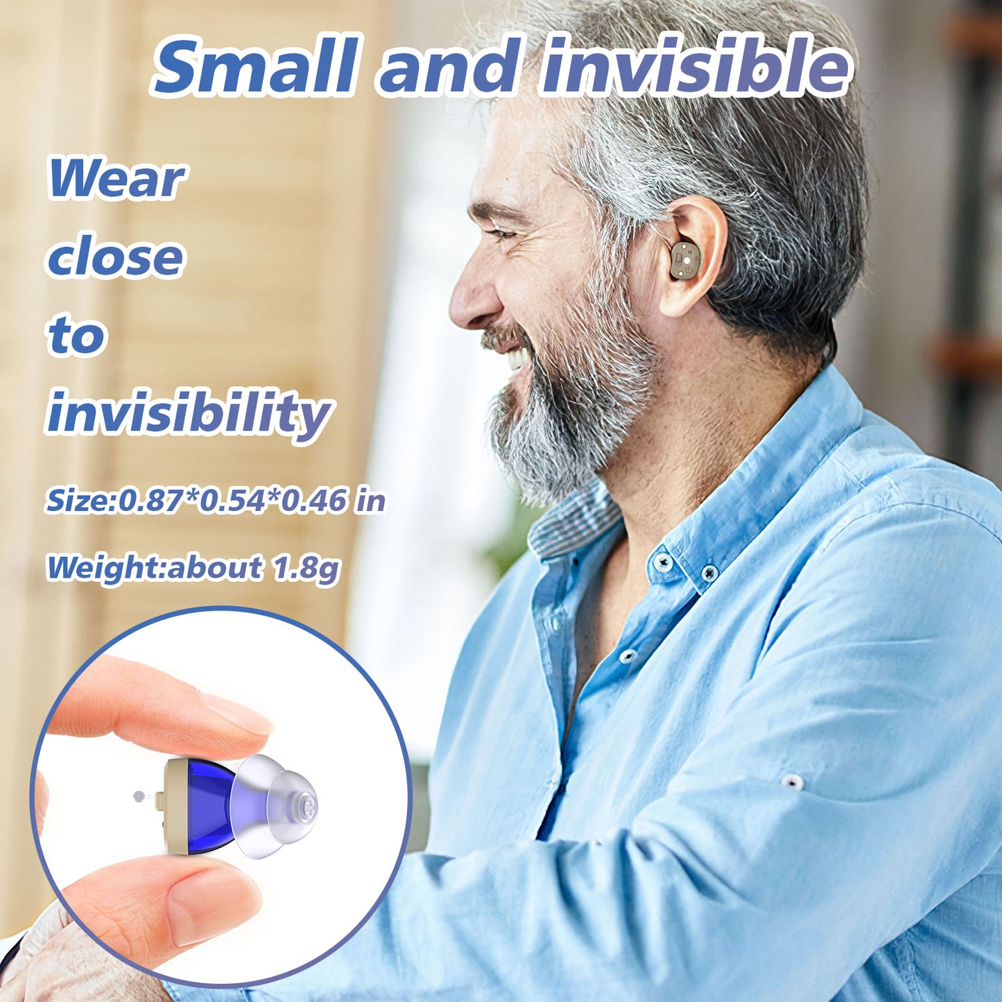 LapEasy Rechargeable Hearing Aids For Seniors & Adults With Noise Cancelling, Invisible Personal Digital Hearing Amplifier With Magnetic Charging Box