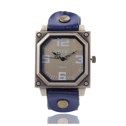 Universal Quartz Pin Buckle Casual Retro Digital Square Women's Watch