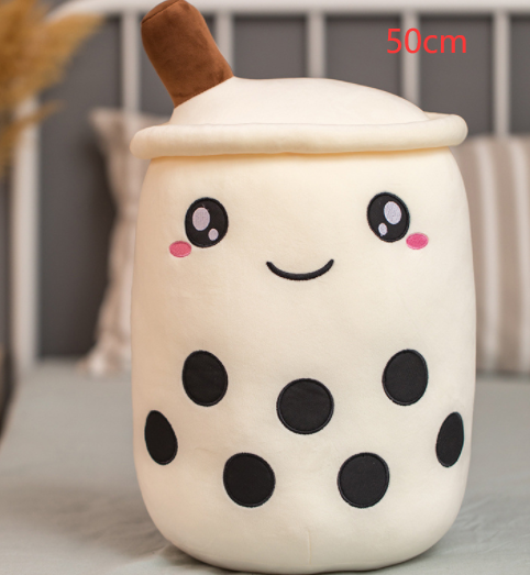 Cute Fruit Drink Plush Stuffed Soft Strawberry Milk Tea Plush Boba Tea Cup Toy Bubble Tea Pillow Cushion Kids Gift