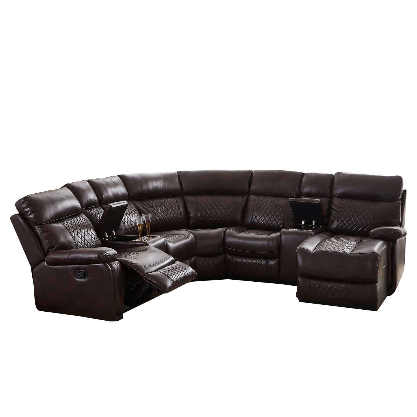 SECTIONAL MOTION SOFA BRWON(W223S00524)