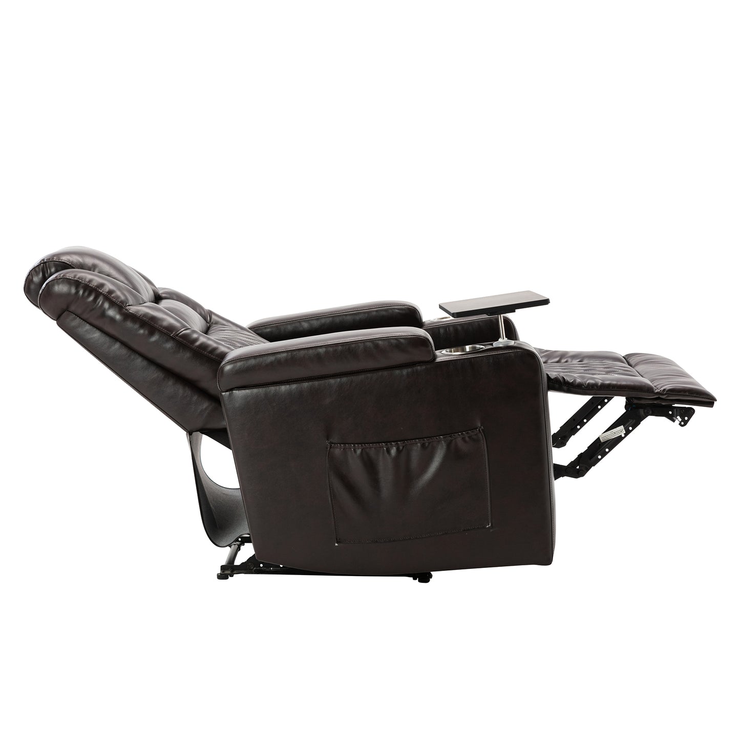 Motion Recliner with USB Charging Port and Hidden Arm Storage, Home Theater Seating with 2 Convenient Cup Holders Design and 360° Swivel Tray Table（old sku: SG000440AAA）