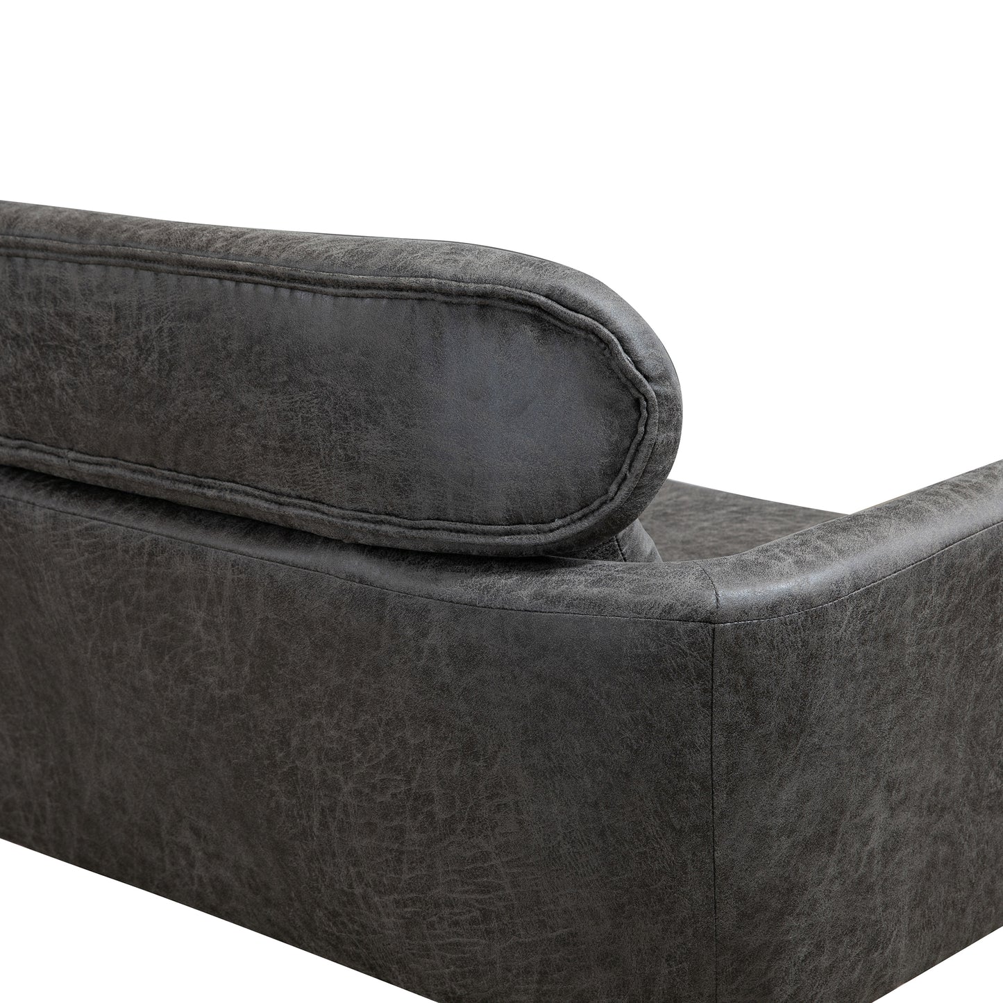 51&quot;W Classical Loveseat Small Sofa Small Mini Room Couch Two-Seater Sofa With 2 Throw Pillows Black Metal Legs for Small Space Office Studio Apartment Bedroom, Valley Gray Bronzing Suede