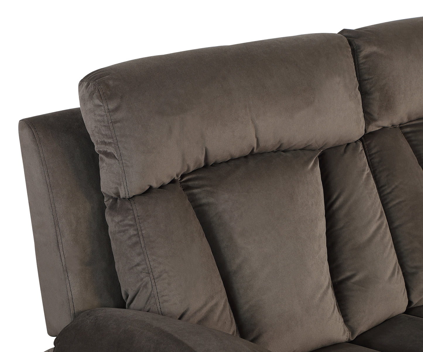 Global United Reclining Transitional Microfiber Fabric Loveseat