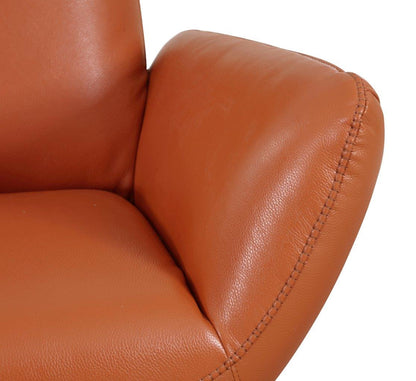 Global United 22&quot; Modern Genuine Italian Leather Lounge Chair