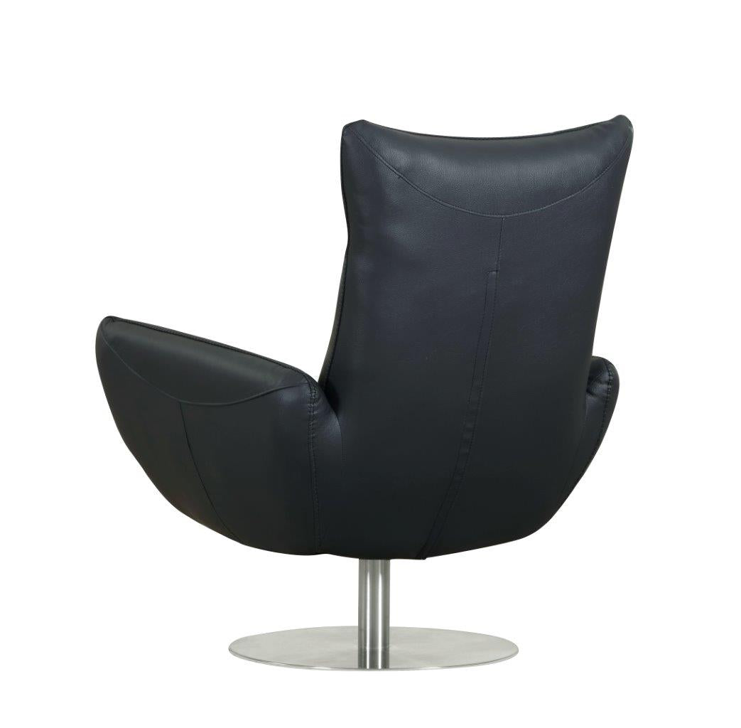 Global United 22&quot; Modern Genuine Italian Leather Lounge Chair