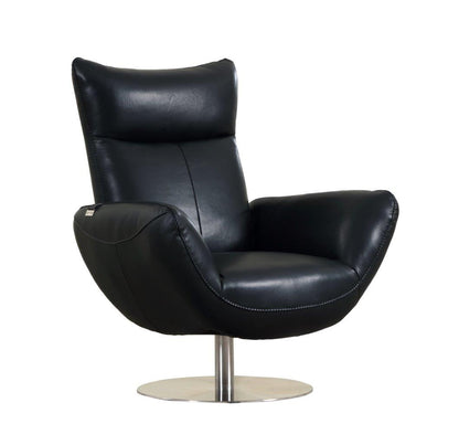 Global United 22&quot; Modern Genuine Italian Leather Lounge Chair