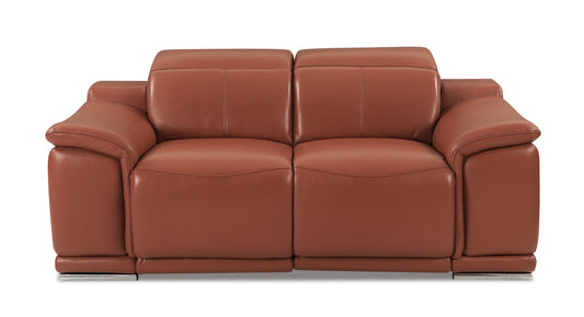 Global United Genuine Italian Leather Power Reclining Loveseat